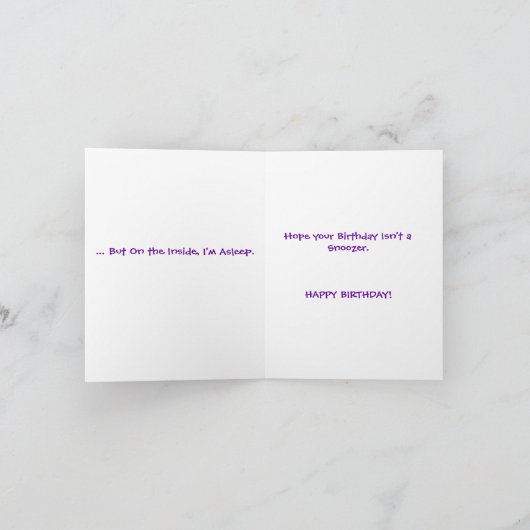 LUSTIGE GEBURTSTAGS-KARTE KARTE (Innenseite)