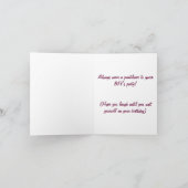 LUSTIGE GEBURTSTAGS-KARTE KARTE (Innenseite)