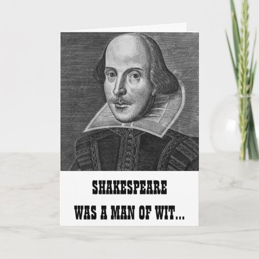 Lustige Geburtstags-Karte Shakespeare Karte (Vorderseite)