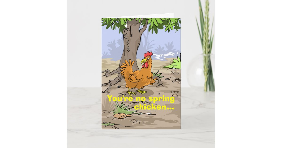 Lustige GeburtstagsWünsche FrühlingsHuhn Karte Zazzle.de