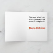 Lustige Geburtstags-Wünsche - haarige Situation Karte (Innenseite)
