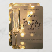 Lustige Geburtstagsfeier-Einladung Einladung (Vorne/Hinten)