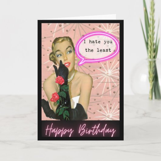 Lustige Geburtstagskarte beste Freundin Ich hasse Karte (Vorderseite)