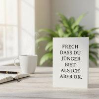 Lustige Geburtstagskarte für jüngere Freunde