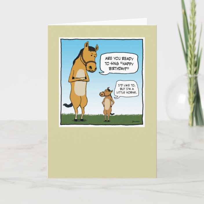 Lustige Geburtstagskarte: Kleines Pferd Karte | Zazzle.de Lustige Geburtstagskarte: Kleines Pferd Karte | Zazzle.de