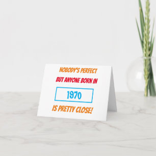 Lustige Geburtstagskarte zum Geburtsjahr für ihn o Karte