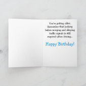 Lustige Geburtstagskarten - schlechter Fahrer Karte (Innenseite)