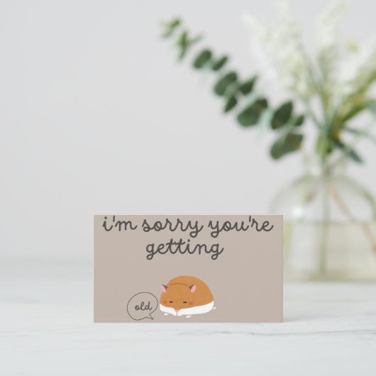 lustige Geburtstagskarten Visitenkarte (Stehend Vorderseite)