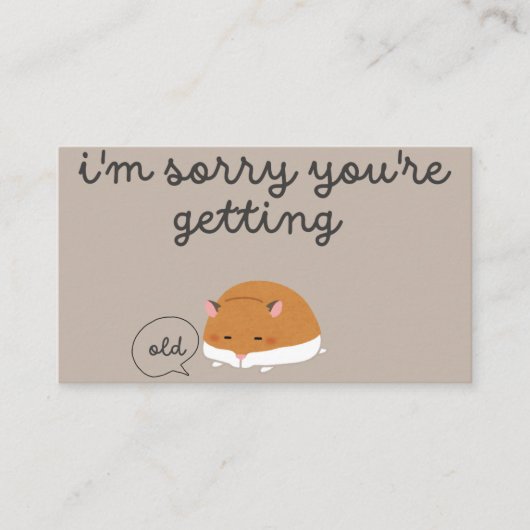 lustige Geburtstagskarten Visitenkarte (Vorderseite)