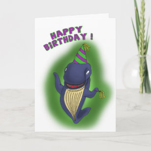 Wee Blue Coo Minimalistische Wal-Geburtstagskarte – Tierlinien-Design, 17,5x12,5 Cm