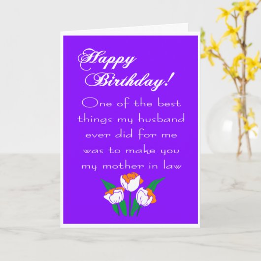 lustige Geburtstagsmutter Karte (Gelbe Blume)