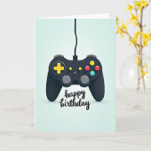 Lustige Geburtstagsspiel-Controller-Karte Karte (Gelbe Blume)