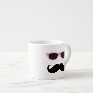 Lustige Geeky rosa Sonnenbrille mit dem Espressotasse