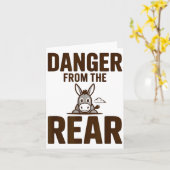 Lustige Gefahr von hinten, Humor Frauen Einstellun Karte (Gelbe Blume)