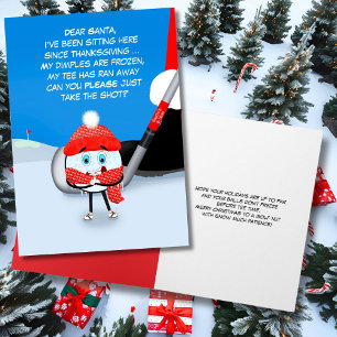 Lustige gefrorene Golfball-Weihnachten Karte