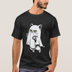 Lustige Geist Katzen Meme Sarkastische Halloween K T-Shirt
