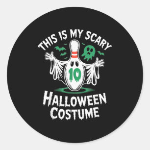 Lustige Geister-Bowling-Liga-Team-Halloween-Humor Runder Aufkleber