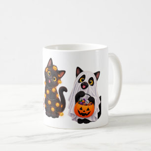 Lustige Geisterschwarze Katze Halloween – Süße Gru Kaffeetasse