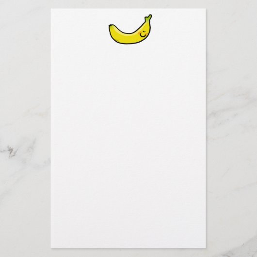 Lustige gelbe Banane Briefpapier (Vorderseite)