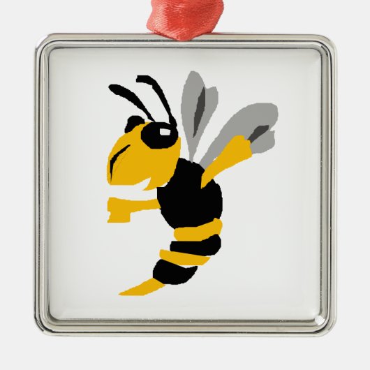 Lustige gelbe Jacken-Primitiv-Kunst Ornament Aus Metall (Vorne)