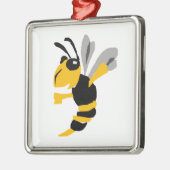 Lustige gelbe Jacken-Primitiv-Kunst Ornament Aus Metall (Links)