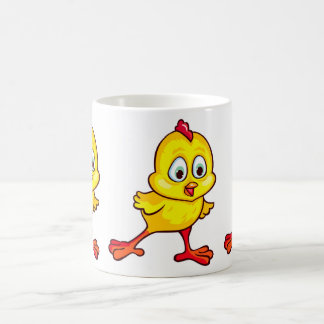 Lustige gelbe Küken Kaffeetasse