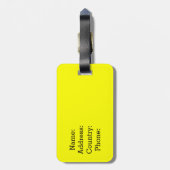 LUSTIGE GELBE NEHMEN MEIN GEPÄCK TUN MEINE GEPÄCKANHÄNGER (Rückseite vertikal)