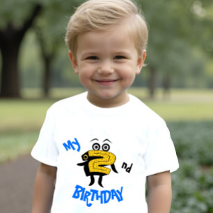Lustige gelbe Nummer zwei Baby T-shirt