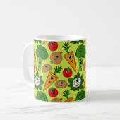 Lustige Gemüse-Kirche-Erntedankfest Kaffeetasse (Vorderseite Links)