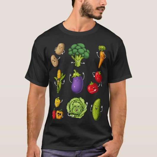 Lustige Gemüse T-Shirt (Vorderseite)