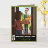 Lustige Gemüse Weihnachten Karte (Gelbe Blume)