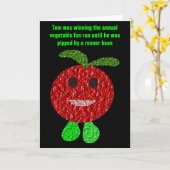 Lustige Gemüsegruß-Karte Karte (Gelbe Blume)