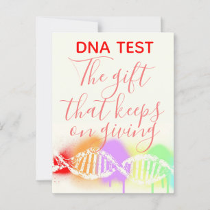 Lustige Genealogie DNA-Test das Geschenk, das imme Postkarte