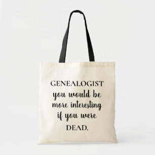 Lustige Genealogie Genealoge Tragetasche
