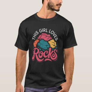 Lustige Geologie Dieses Mädchen liebt Steine Stein T-Shirt