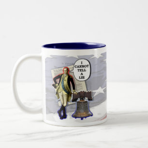 Lustige George- WashingtonTassen u. -schalen Zweifarbige Tasse