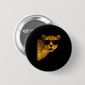 Lustige Gepard-Kunst für Männer Frauen Kinder Tier Button (Vorne & Hinten)