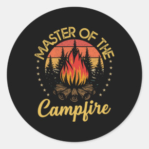 Lustige Geschenke für Camping- und Wanderfreunde f Runder Aufkleber