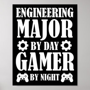Lustige Geschenke für Ingenieurstudenten und Gamer Poster