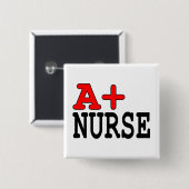 Lustige Geschenke für Krankenschwestern: A+ Button (Vorne & Hinten)