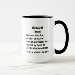 Lustige Geschenke für Manager-Definition für Männe Tasse