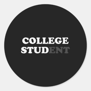 Lustige Geschenke für männliche College-Studenten Runder Aufkleber