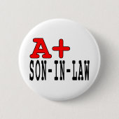 Lustige Geschenke für Schwiegersöhne: A+ Button (Vorderseite)