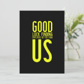 Lustige Geschenke für verlassend oder Arbeitnehmer Dankeskarte (Stehend Vorderseite)