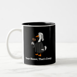 Lustige Geschenke zur Abschlussfeier der juristisc Zweifarbige Tasse