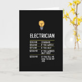 lustige Geschenkidee für Elektriker Karte (Gelbe Blume)