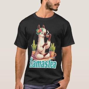 Lustige Geschenkidee für Grafikdesign Yoga Lama un T-Shirt