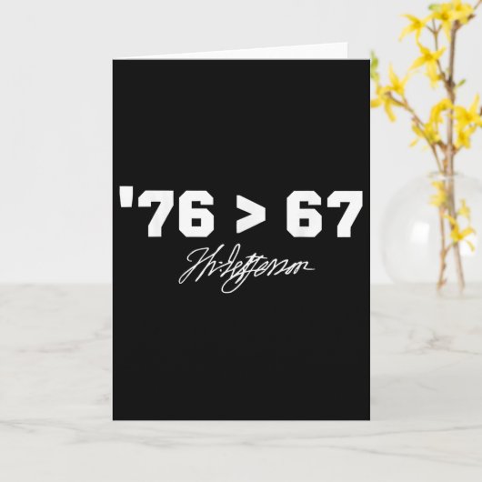 Lustige Geschichte 76 67 Thomas Jefferson Six Seve Karte (Gelbe Blume)