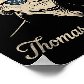 Lustige Geschichte Thomas Jefferson 3. Juli 1776 Poster (Ecke)