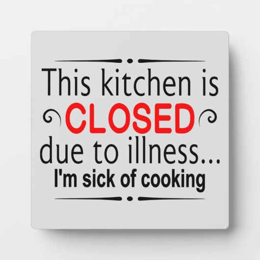 lustige geschlossene Kochkunst Fotoplatte (Vorderseite)